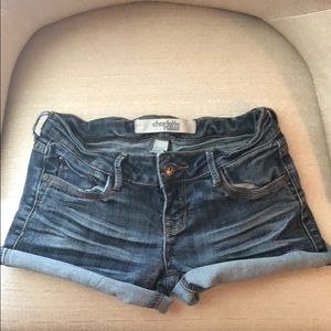 Charlotte Russe mid rise jean shorts size 0
